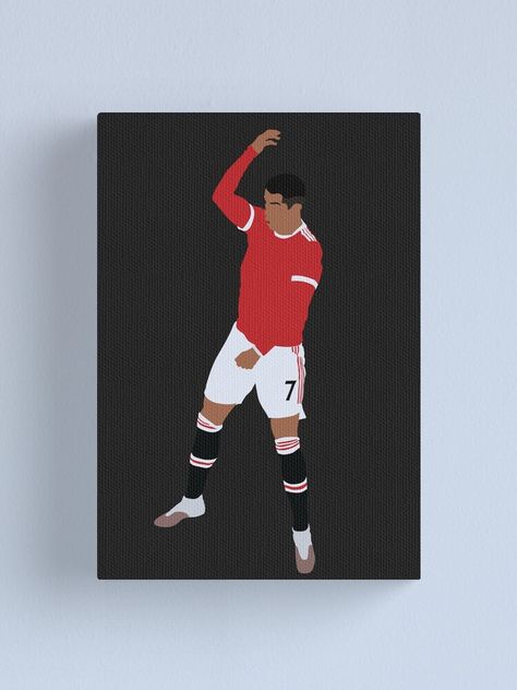 "Cristiano Ronaldo 7 Man United Return" Canvas Print by Jackshun | Redbubble Cristiano Ronaldo Canvas Painting, Ronaldo Painting Easy, Cristiano Ronaldo Gift Ideas, Ronaldo Canvas Painting, Cristiano Ronaldo Painting, Football Canvas Painting, Football Painting, Football Paintings, Football Canvas