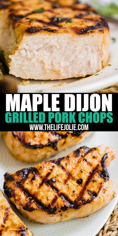 Maple Marinade Pork, Pork Cutlet Marinade, Maple Dijon Marinade, Maple Dijon Pork Chops, Quick Pork Chop Marinade, Pork Chop Marinade For Grill, Grilled Pork Chop Marinade, Maple Marinade, Breakfast Pork Chops