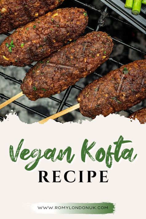 Vegan Kofta, Grilled Vegan, Vegan Kebab, Bbq Veggies, Vegan Bbq Recipes, Vegan Barbecue, Vegetarian Bbq, Kofta Recipe, Thanksgiving Menu Ideas