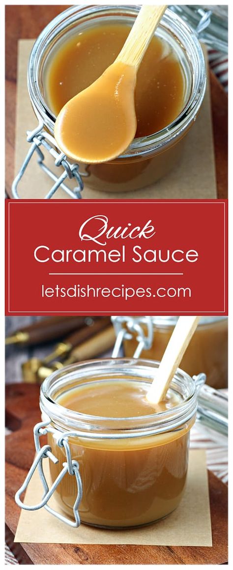 Quick Caramel Sauce Recipe -- Make decadent homemade caramel sauce on the stovetop in about 10 minutes with this easy recipe using ingredients you probably have on hand. Perfect for topping ice cream, cake, apple pie and so much more. #caramel Caramel Sauce Evaporated Milk, Cake And Sauce Recipe, Quick And Easy Caramel Sauce, Slow Cooker Caramel Sauce, Caramel Sauce For Cake, How To Make Caramel With Condensed Milk, Condensed Milk Caramel Stove Top, How To Make Caramel Sauce, Caramel Sauce From Condensed Milk