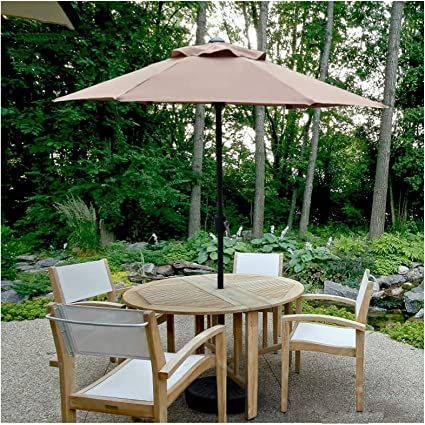 Y&J Outdoor Large Parasol 2m6.5ft, Patio Garden Umbrella, Beach Parasol with Hand Crank, Uv Protective, for Balcony, Courtyard, Bar, Deck, Coffee Shop Sun Shade Outdoor Seating With Umbrella, Outdoor Table With Umbrella, Outdoor Seating Cafe, Balcony Umbrella, Beach Parasol, Garden Sun Shade, Balcony Courtyard, Coffee House Design, Umbrella Beach