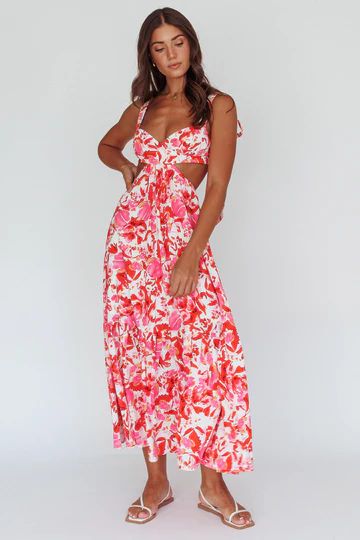 Shop Vacation Outfits | Resort Wear & Clothing for Travel | Selfie Leslie Red Floral Maxi Dress, White Mules, Maxi Dress Floral, Yellow Bridesmaids, Senior Trip, School Dances, Blue Bridesmaids, Iron Material, Date Night Dresses