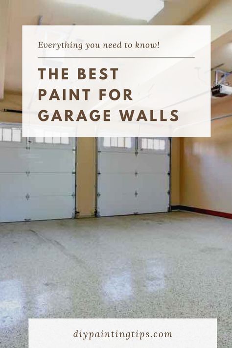 Painting Garage Walls Ideas, Garage White Walls, Painting Inside Garage Walls, Best Garage Paint Colors Interior, Best Garage Wall Paint Colors, Unfinished Garage Walls, Two Tone Garage Walls, Fun Garage Paint Ideas, Best Garage Paint Colors Wall