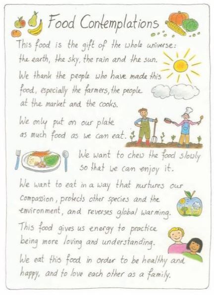 Mindful Eating with Kids from "Planting Seeds: Practicing Mindfulness with Children" Buddhist Food, Mindful Eating Quotes, Mindful Consumption, Food Prayer, Buddha Quotes Life, Zen Quotes, Buddhist Philosophy, Recipe Binders, Super Foods