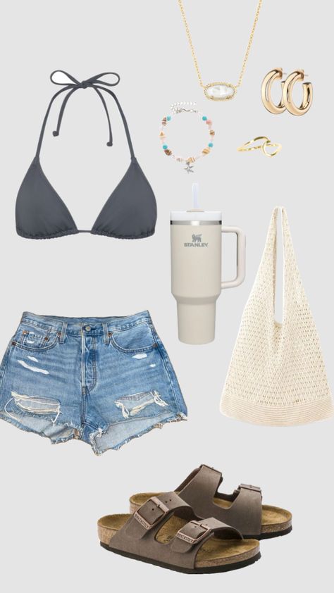 #beachaesthetic #summer #outfit #fitinspo #outfitinspo #viral Beachy Clothes, Lake Outfit, Preppy Summer Outfits, Outfit Inspo Summer, Summer Vacation Outfits, Outfit Layout, Boating Outfit, Cruise Outfits, Preppy Summer