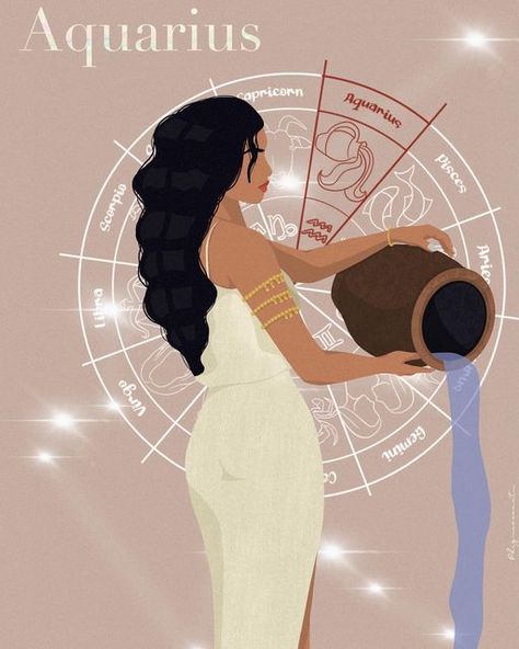 Aquarius Illustration, Aquarius Personality Traits, Aquarius Personality, Aquarius Art, Dry Coconut, Finding Inspiration, Age Of Aquarius, Aquarius Zodiac, February 19