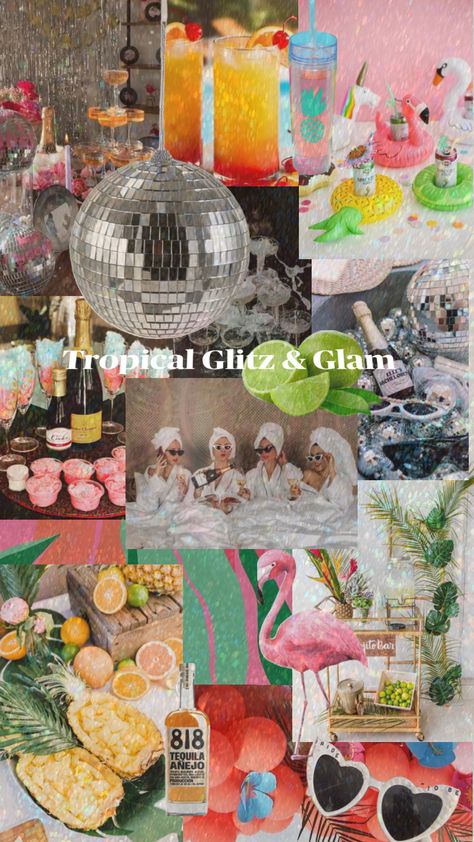 #myfirstshuffle Tropical Bachelorette Party, Tropical Glam, Tropical Bachelorette, Malibu Rum, Diy Bachelorette Party, Beverly Hills Hotel, Glam Party, 17th Birthday, Glitz And Glam