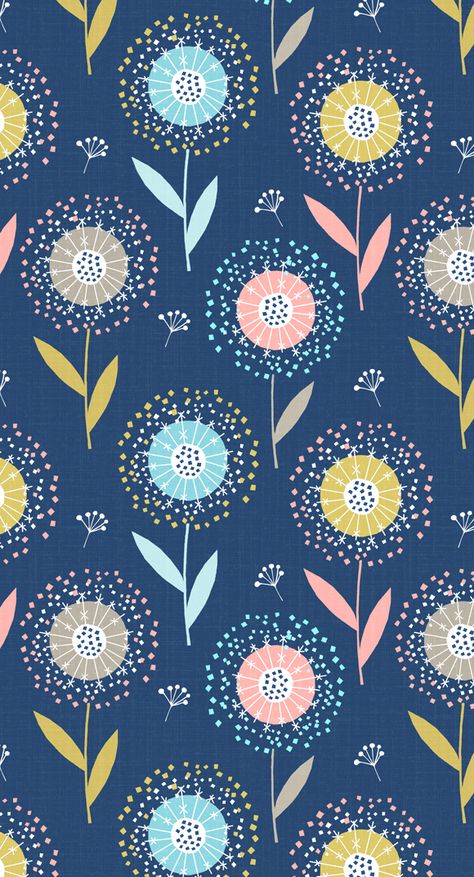 wendy kendall designs – freelance surface pattern designer » dandelion_doc Surface Pattern Design Inspiration, Dreamcatcher Wallpaper, Cocktail Illustration, Repeat Design, Binder Cover, Pattern Design Inspiration, Whatsapp Wallpaper, Flower Pattern Design, Textile Pattern