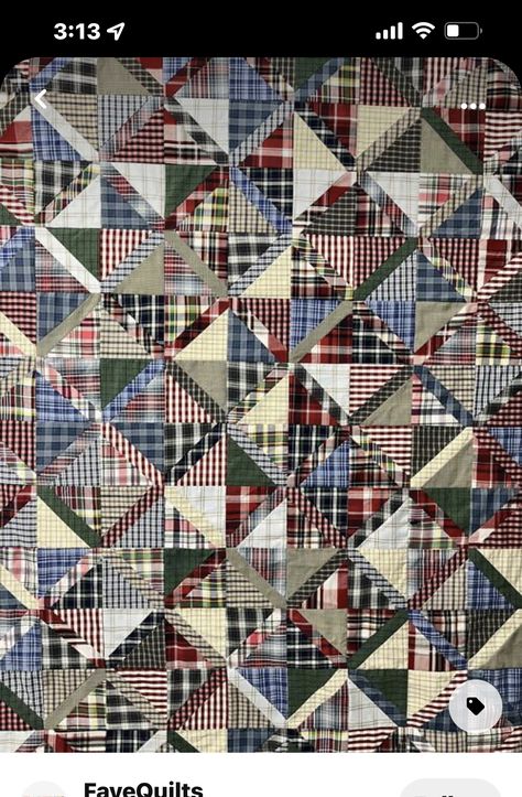 Quilts For Men Patterns, Upcycled Quilt, Plaid Quilts, Quilted Toys, Keepsake Quilting, Plaid Quilt, Man Quilt, Lap Quilts, Plaid Shirts