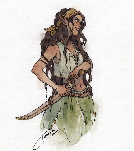 Dnd Pirate Art, Dnd Halfling, Barbarian Woman, Pirate Cartoon, Dnd Elves, Pirate Fairy, Ren Fair, Pirate Art, Pirate Woman