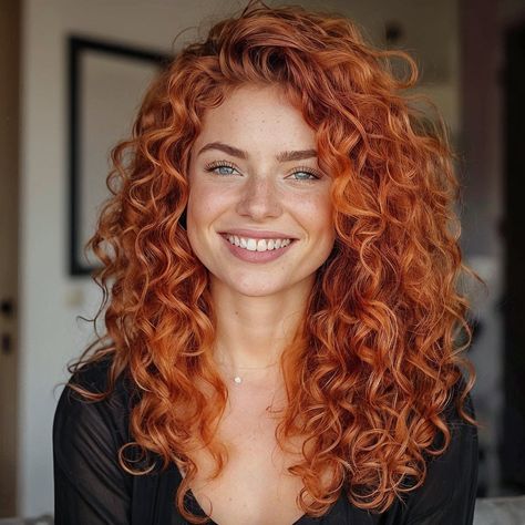 Permed Ginger Hair, Red Curly Hair Blue Eyes, Curly Cowboy Copper, Ginger And White Hair Curly, Red Haired Model, Hair Ideas For Redheads, Red Permed Hair, Ginger Hair Color Curly, Copper Curly Hair Natural Curls