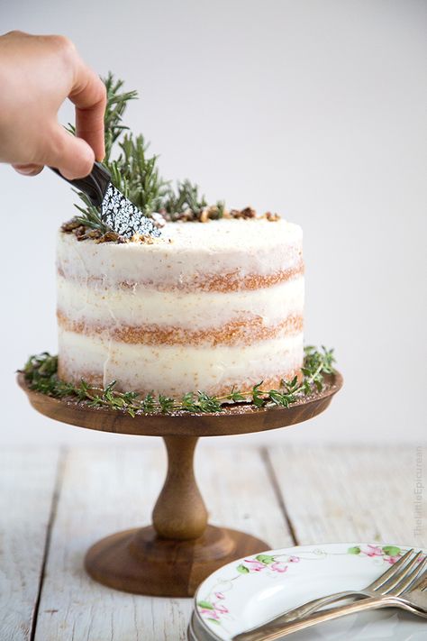 Rosemary Lemon Cake -The Little Epicurean Rosemary Cake, Lemon Cake Filling, Nature Cake, Delta Breezes, Lemon Curd Filling, Lemon Rosemary, Chocolate Wedding Cake, Gateaux Cake