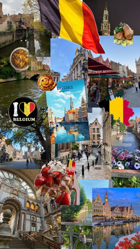 #collage #aesthetic #country #travel #viralpost #Belgium #Brussels #Ghent #Bruges #BelgianWaffles Aesthetic Country, Belgium Brussels, Travel Collage, Ghent Belgium, Bruges Belgium, Belgium Travel, Cities In Europe, Europe Tours, Brussels Belgium