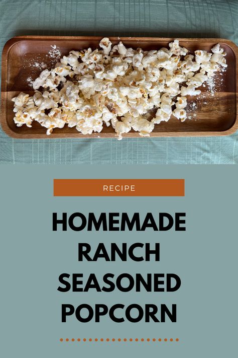 This delicious popcorn has all of the flavor and NONE of the yucky additives! This is a fun snack you can feel good about. Ranch Popcorn Seasoning, Seasoned Popcorn, Ranch Popcorn, Popcorn Seasoning Recipes, Popcorn Recipes Easy, Homemade Ranch Seasoning, Homemade Popcorn, Popcorn Seasoning, Seasoning Recipe