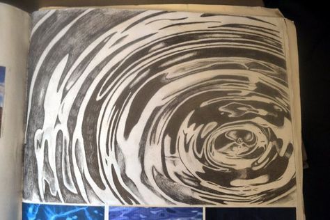 Ripples Drawing, How To Draw Water, Draw Water, Wave Drawing, Poster Project, Water Drawing, Water Patterns, Water Ripples, Water Art