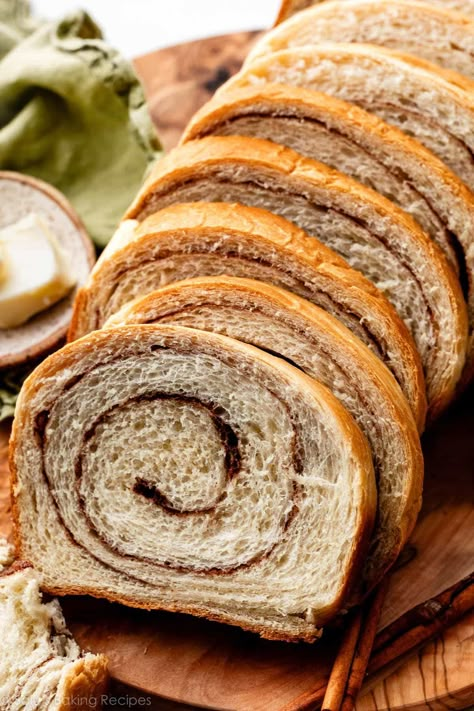 Special Bread Recipes, Cinnamon Swirl Bread Recipe, Swirl Bread Recipe, Cinnamon Bread Recipe, Sallys Baking, Yeast Recipes, Bread Ideas, Bread Sweet, Homemade Croissants