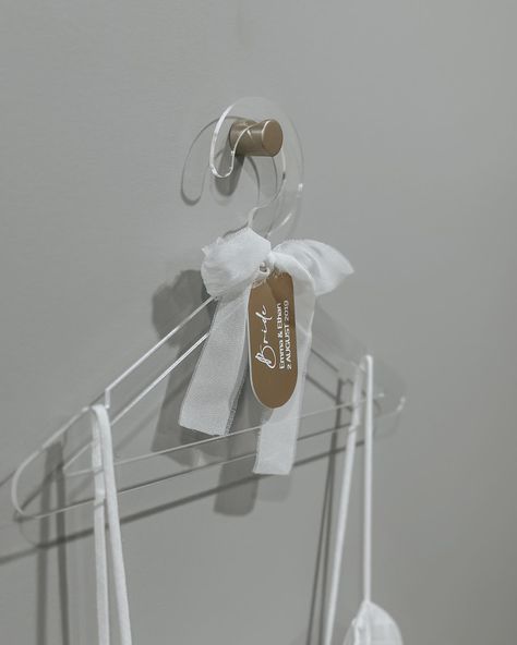 Details always 🤍 our new gold engraved hanger tags from The Signature Collection are a stand out design to add to our clear acrylic hangers 🫶🏼 #wedding #bridalhanger #bridesmaids #bridesmaiddress #bridesmaidgift #weddingdress Acrylic Hangers, Engraved Hangers, Hangers Wedding, Bride Hanger, Bridal Hangers, Wedding Dress Hanger, Dress Hanger, Wedding Hangers, Gold Engraving