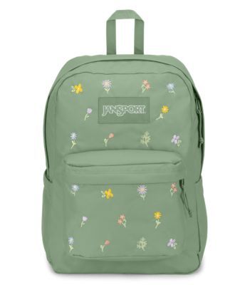 Cute Jansport Backpacks For School, Cute School Purse, Floral Backpacks For School, Pink Bow Jansport Backpack, Jansport Floral Backpack, Backpack Jansport Aesthetic, Cute School Backpacks Highschool, Cute Backpack For School, Jansport Bag Aesthetic