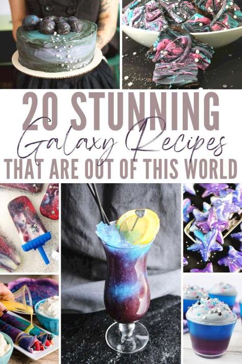 20+ Glaxay Themed Recipes That Are Out Of This World – Edible Crafts Eclipse Themed Food, Space Theme Party Food, Space Themed Desserts, Space Party Food, Galaxy Ice Cream, Unicorn Space, Galaxy Desserts, Galaxy Cookies, Eclipse Party