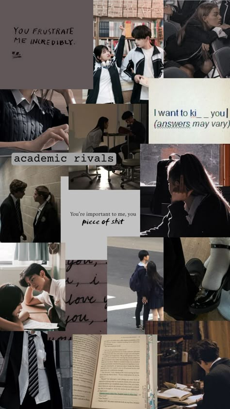 Academic Romance Aesthetic, Academic Rivals To Lovers Trope, Academic Couple Aesthetic, Rival To Lovers Aesthetic, How To Write Academic Rivals To Lovers, Academic Rival Aesthetic, Romance Tropes Aesthetic, Academic Rivals Book Recs, Academic Rivals Prompts