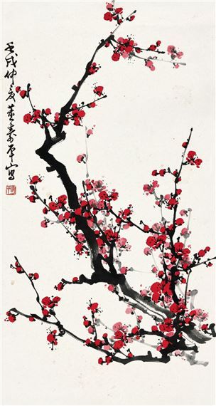 Plum Blossom Painting, Cherry Blossom Tree Tattoo, Cherry Blossom Drawing, Blossom Tree Tattoo, Red Cherry Blossom, Japanese Blossom, Cherry Blossom Wallpaper, Cherry Blossom Painting, Cherry Blossom Art