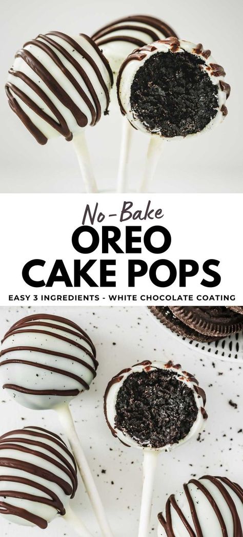 Whip up some amazing Oreo Cake Pops with just 3 ingredients, no baking needed! This simple recipe is perfect for any event, offering homemade treats that everyone will love. You'll mix crushed Oreos with cream cheese, then dip them in white chocolate for a heavenly finish. These easy, no-bake Oreo balls are fun to make and perfect for sharing, whether it's a special occasion or just because. Quick, easy, and utterly delicious – it's the perfect way to make something special with your own hands. Oreos Recipes, Easy Oreo Cake, Oreo Cake Balls, Christmas Oreo, Holiday Deserts, No Bake Cake Pops, Cake Pop Recipe Easy, Oreo Cake Pops, Oreo Desserts