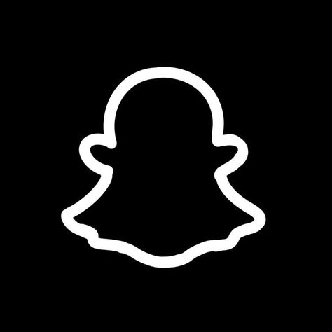 Dark Snapchat Icon, Black And White App Icons Snapchat, Iphone Snapchat, Football Swag, Icones Do Iphone, Ios14 Icons, Icon Phone, Snapchat Logo, Mobile App Icon