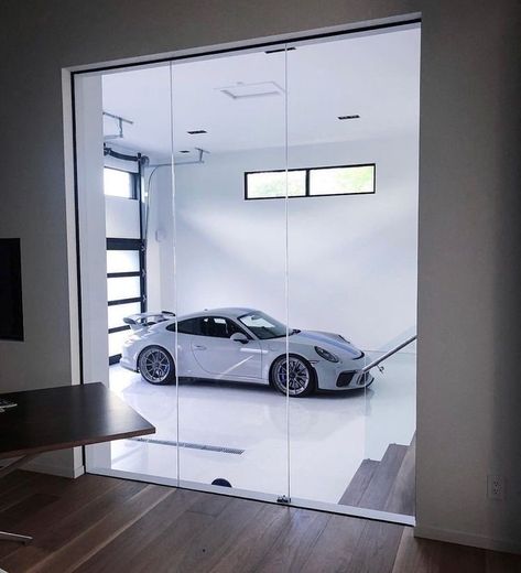 Art Deco Ideas, Luxury Garage, Modern Garage, Free Poster, Garage Design, Garage House, Dream Garage, The Garage, Glass Doors