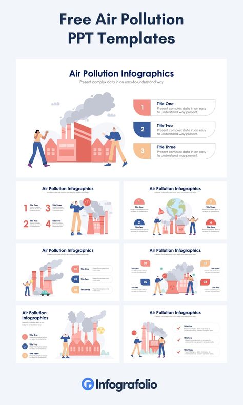 Raise awareness and drive change with our impactful Air Pollution PowerPoint templates. Designed for compatibility with Microsoft PowerPoint, Apple Keynote, Google Slides, and Adobe Illustrator, these templates offer versatility across various platforms. Explore the environmental and health aspects of air pollution with slides on causes, effects, and prevention strategies. Dive into topics such as pollution control, sustainable development, and climate change. Apple Keynote, Pollution Prevention, Infographic Presentation, Presentation Slides Design, Slides Design, Powerpoint Presentation Design, Training Materials, Presentation Slides, Microsoft Powerpoint