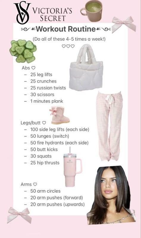 Victoria's Secret Workout, Angel Workout, Summer Body Workout Plan, Victoria Secret Workout, Summer Body Workouts, Quick Workout Routine, Body Workout Plan, Ceramics Ideas, At Home Workout Plan