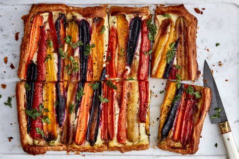 Carrot Tart With Ricotta and Feta - Dining and Cooking Carrot Tart, Feta Stuffed Peppers, Easy Easter Dinner Recipes, Easy Easter Dinner, Easy Thanksgiving Recipes, Feta Recipes, Easter Dinner Recipes, Nyt Cooking, Raw Vegetables