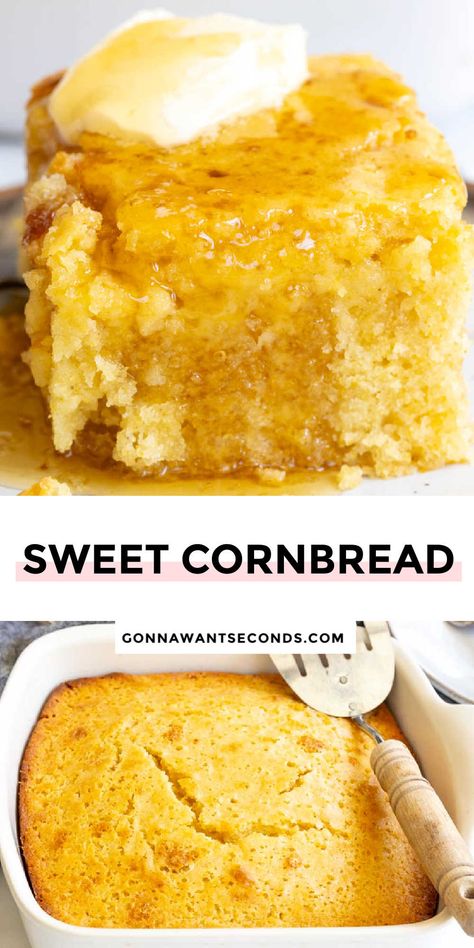 Sweet Cornbread Sweet Corn Spoon Bread Casserole, Sweet Cornbread With Corn, Hawaiian Cornbread Recipes, Cornbread Recipe Large Batch, Shrimp And Cornbread, Cream Of Wheat Cornbread, Elevated Jiffy Cornbread, Self Rising Cornmeal Cornbread, Fluffy Cornbread Recipes