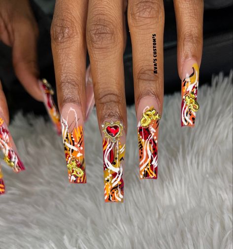 90s Freaknik Nails, 90 Theme Nails, Proud Family Nails, 90 Nails The 90s Art Designs Short, 90s Themed Nails, 90s Inspired Nails Acrylic Black Women, 90s Nails Acrylic Black Women, 90s Style Nails, 90 Nails