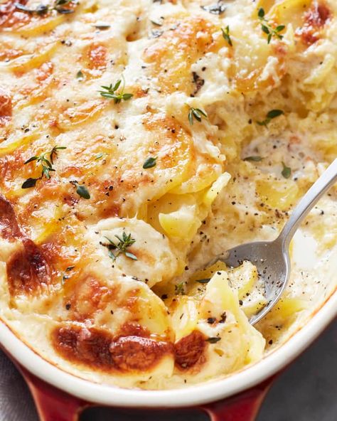 Dauphinoise Potatoes Recipe | Kitchn Dauphinoise Potatoes Brie, Ham Side Dishes, Ham Dinner Side Dishes, Ham Dinner Sides, Christmas Ham Dinner, French Side Dishes, Dauphinoise Potatoes, Dinner Side Dish Recipes, Christmas Dinner Sides