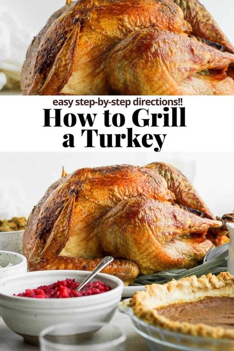 Grilled Turkey - a simple, step-by-step tutorial that will guide you through the process of cooking a (delicious) Grilled Turkey! #grilledturkey #grilledturkeyrecipe Grill A Turkey, Grill Turkey, Whole30 Beef Recipes, Grilled Turkey Recipes, Turkey Cooking Times, Wooden Skillet, Turkey Seasoning, Whole30 Fish Recipes, Whole30 Dinner