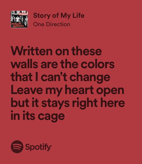 story of my life - one direction Story Of My Life Lyrics, Story Of My Life One Direction, 1d Lyrics, Collage Posters, Lyric Poetry, One Direction Lyrics, Story Of My Life, Midnight Memories, Life Lyrics