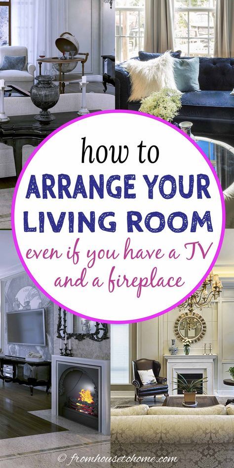 I really want to try a new living room furniture layout and these living room furniture placement ideas look so good! I can’t wait to try them for myself...these are the exact living room furniture arrangement ideas with a fireplace and TV I've been looking for! Family Room Set Up With Fireplace And Tv, Couch Layout With Fireplace And Tv, Odd Tv Placement Room Layouts, Furniture Layout With Recliners, Family Room Layout With Fireplace And Tv On Different Walls, Living Room Furniture Arrangement Ideas With Tv, Sofa In Front Of Tv, Furniture Layout Fireplace, Living Room Furniture Arrangement Ideas With Fireplace
