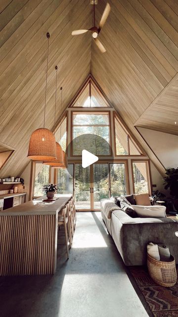 Maine A Frame on Instagram: "The place we dreamed of ✨" A Frame Addition Ideas, Aframe Interiors House, A Frame House Interior, A-frame Interior, Frame House, A Frame House, October 1, A Frame, Woodworking Projects