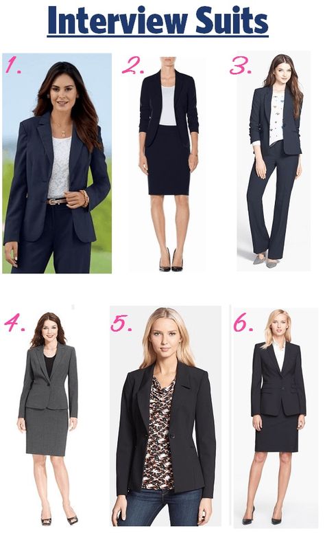 Where to find affordable suiting options; note, for legal interviews, a skirt suit is a must.  Many of these suiting options include multiple pieces such as matching pants, dresses, jackets & skirts to help maximize your options for building a work wardrobe. Women Interview Outfits, Business Casual Interview Outfit, Best Interview Outfits, Women's Business Suits, Women Business Attire, Interview Outfit Casual, Job Interview Attire, Business Casual Interview, Interview Suits