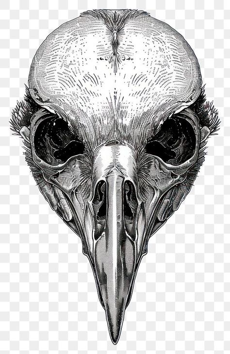 Bird Skull Art, Animal Skull Illustration, Bird Skull Drawing, Animal Skull Drawing, Vulture Bird, Scary Birds, Half Skull, Crow Skull, Animal Skull