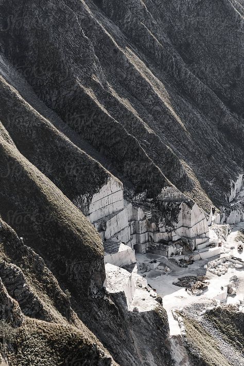 Unique landscape stock photography by Roland Kraemer / thatbloom. Check out the full portfolio on: stocksy.com/thatbloom Nature, Marble Quarries, Carrara Italy, Marble Quarry, Limestone Quarry, Rock Quarries, Museum Design, Stone Photography, Personal Investigation