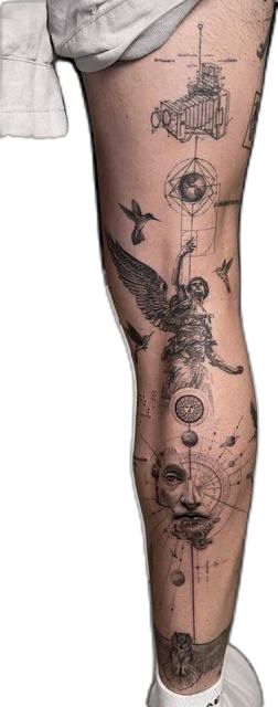 Realism Tattoo Leg, Tree Tattoo Ankle, Men's Tattoo, Men's Tattoos, Masculine Tattoos, Animal Tattoo Ideas, Tattoo Leg, Greek Mythology Tattoos, Tattoo Inspiration Men