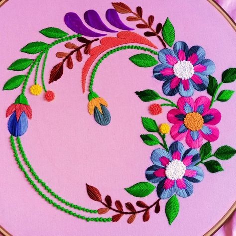 Latest cushion cover design embroidery beautiful flower design stitching by basic stitch | Latest cushion cover design embroidery beautiful flower design stitching by basic stitch Thread: 6x DMC Thread,1x Crochet ball thread,2x Cotton Shade... | By Basic Embroidery ABC Embroidery Patterns For Cushion Covers, Shade Work Embroidery Design, Cushion Cover Designs Embroidery, Mexican Embroidery Designs, Cushion Cover Design, Embroidery Hoop Art Diy, Flower Pattern Drawing, Basic Embroidery, Crochet Ball