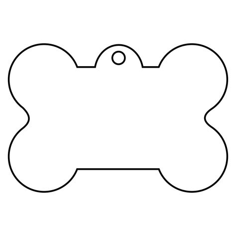 Dog Bone Tag Template Dog Paw Prints Drawing, Dog Collar Template, Printable Dog Bone Template, Dog Ear Template Printable, Dog Bone Svg Free, Dog Bone Template Free Printable, Puppy Printables Free, Cricut Dog Tags, Dog Template Printable Free Pattern