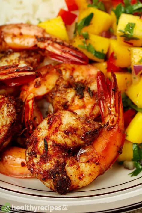 Jerk Shrimp Recipe - Healthy Recipes 101 Jamaican Seasoning, Baked Shrimp Recipes, Jerk Shrimp, Cooking For Dummies, Jamaican Dishes, Roasted Shrimp, Shrimp Recipes Healthy, Healthy Potato Recipes, Quick Dishes