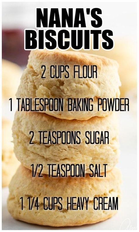 Biscuits Made With Half And Half, Rolled Biscuit Recipe, Sweets With Biscuits Easy Recipes, Biskits Recipes, Easy Biscuit Recipe Without Buttermilk Simple, Homemade Sweet Biscuits Recipe, Simple Biscuit Recipe 4 Ingredients, Bread Recipes Easy 5 Ingredients, Half And Half Biscuits