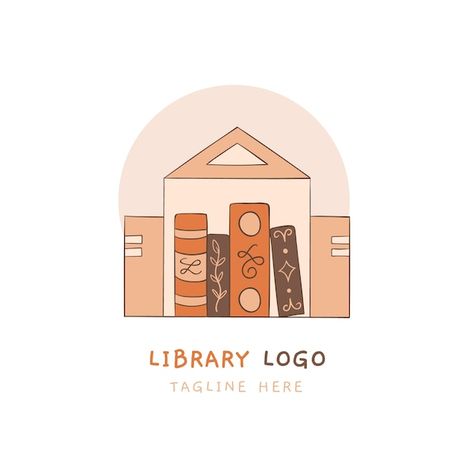 Bookshop Logo Design Ideas, Book Club Logo Ideas, Literature Logo, Bookshop Logo, Library Logo Design, School Logo Design Ideas, Logo Library, Book Store Logo, Book Club Logo