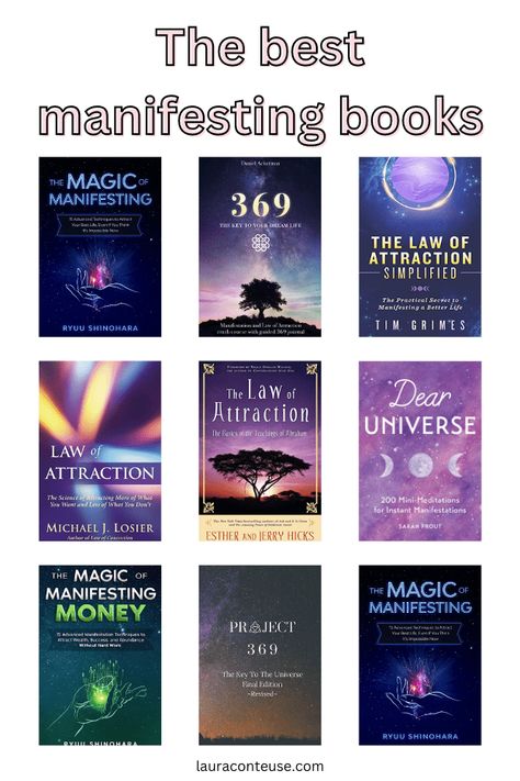 Law Of Attraction Books To Read, Books About Manifestation, Law Books To Read, Books On Manifestation, Manifesting Books, Spiritual Books To Read, Manifest Book, Manifestation Books, Manifestation 2024