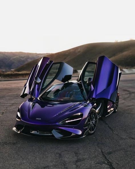 3,327 Likes, 8 Comments - Luxury Cars | Exotics (@goldbarluxuryexotics) on Instagram: “765LT finished in Lantana Purple. Dm for help finding your dream car. • #goldbarluxuryexotics…” Mclaren Cars, Purple Car, Porsche Gt3, Mc Laren, Exotic Sports Cars, Classy Cars, Super Luxury Cars, Fancy Cars, Pretty Cars