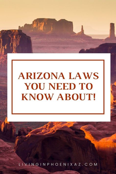 Do you live in Arizona or want to move to Arizona? Read this post of unique Arizona laws you NEED to know about. Phoenix Attractions, U Of Arizona, Arizona Lifestyle, Arizona Room, Arizona Party, Maricopa Arizona, Arizona Aesthetic, Travel Arizona, Arizona Decor